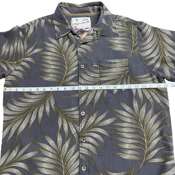MARGARITAVILLE BUTTON UP SHIRT PALM HAWAIIAN TRAVEL VACATION MENS M SILK COTTON - Picture 5 of 7